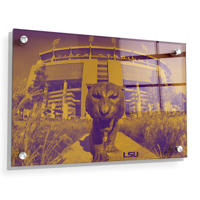 LSU Tigers - Tiger Stadium Duotone - College Wall Art #Acrylic