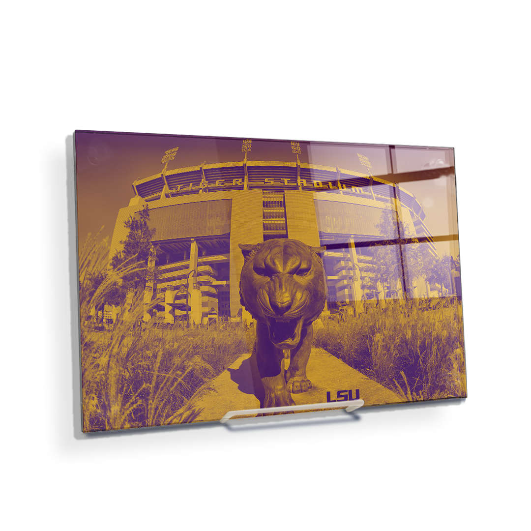 LSU Tigers - Tiger Stadium Duotone - College Wall Art #Canvas