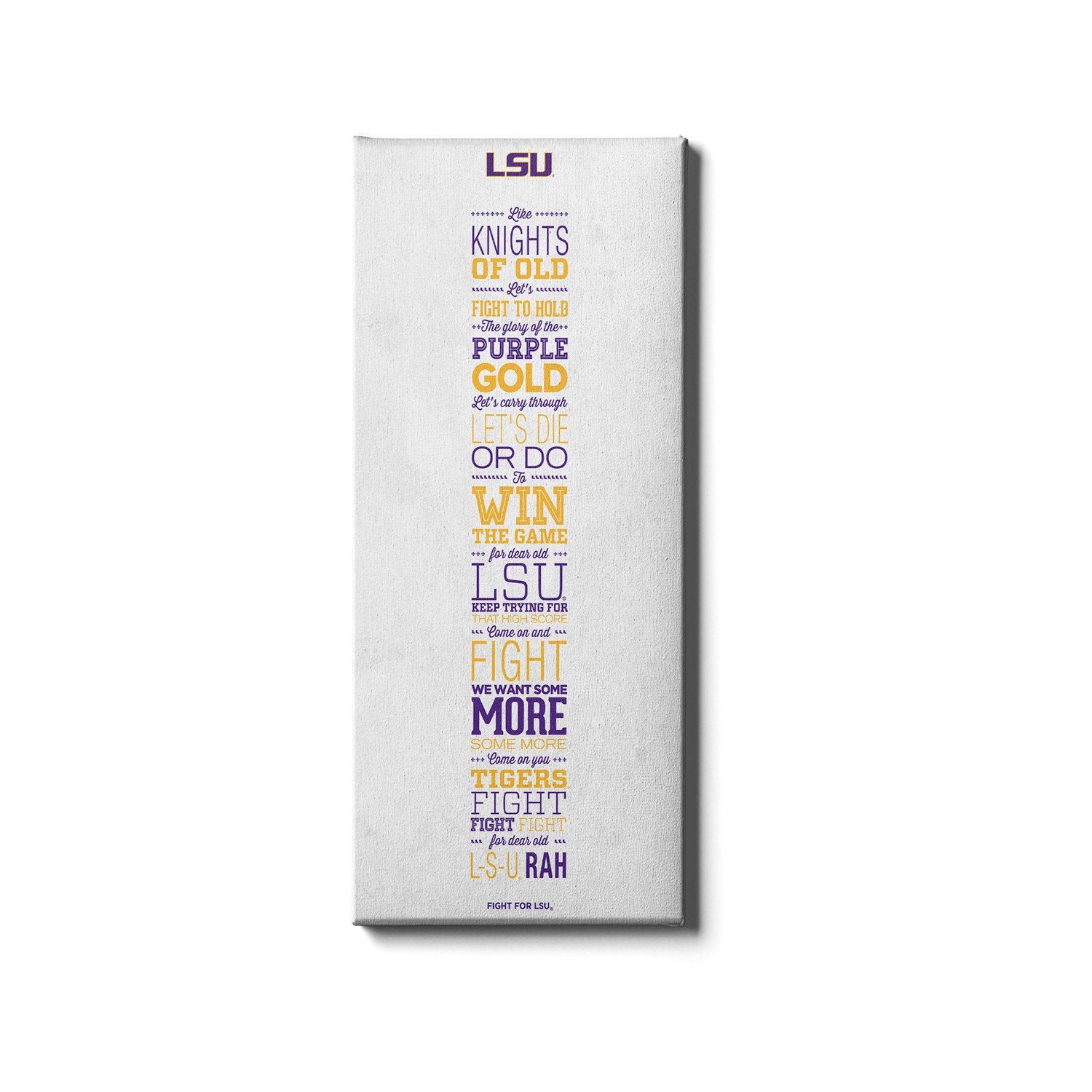LSU Tigers - Fight for LSU - College Wall Art #Canvas