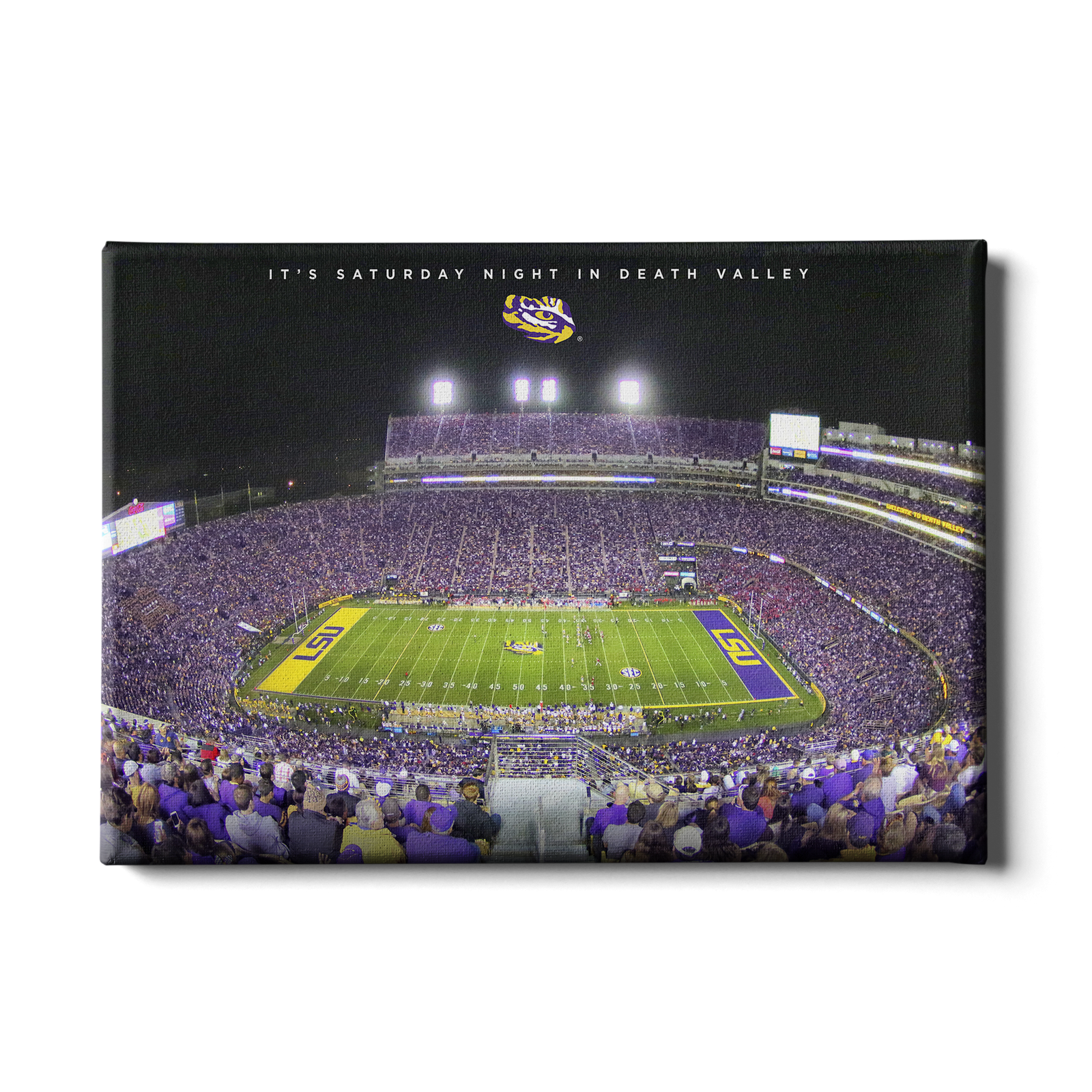 LSU TIGERS - It's Saturday Night in Death Valley - College Wall Art #Canvas