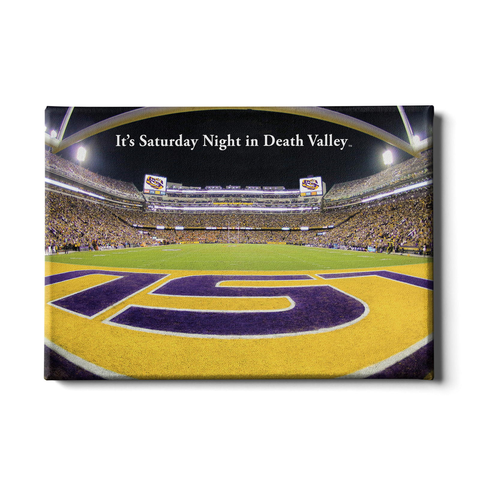 LSU Tigers - It's Saturday Night in Death Valley End Zone - College Wall Art #Canvas