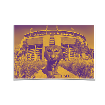 LSU Tigers - Tiger Stadium Duotone - College Wall Art #Poster