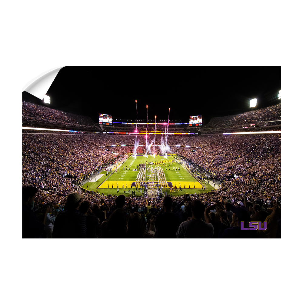 LSU Tigers - Saturday Night in Death Valley - College Wall Art #Canvas