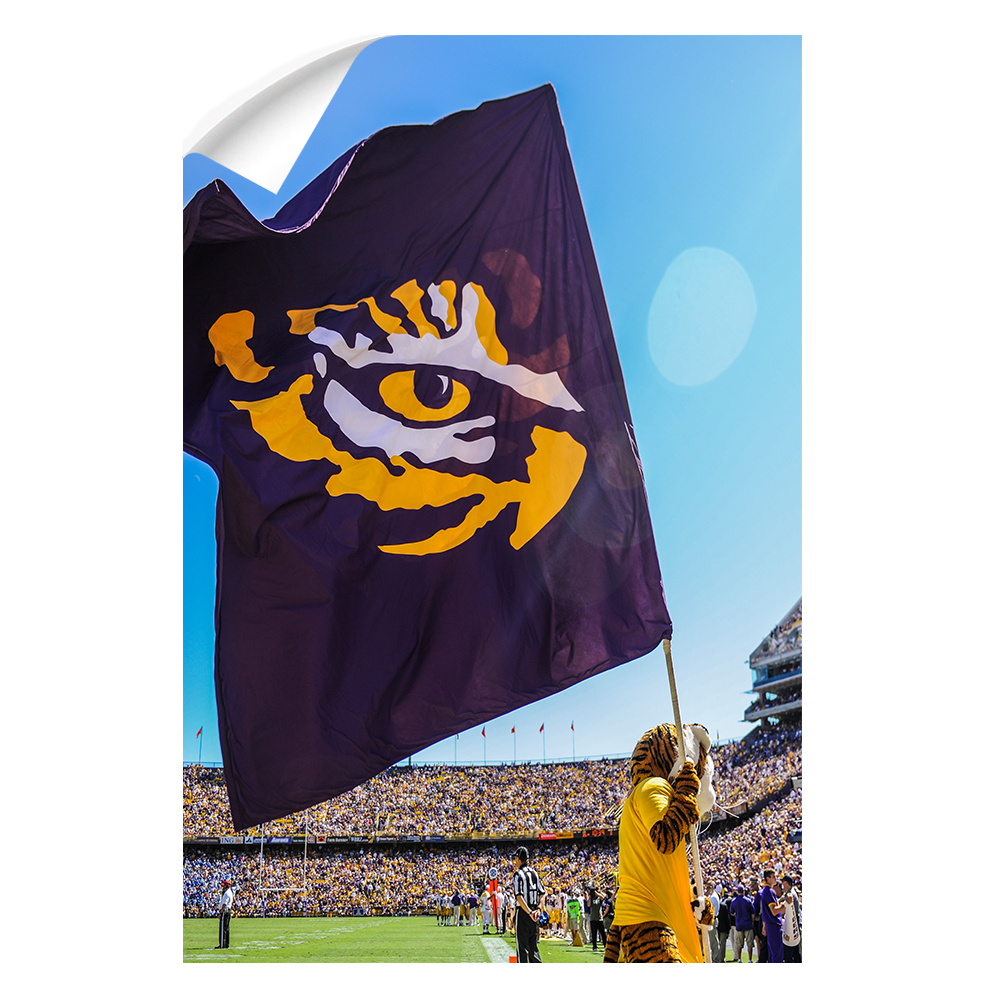 LSU Tigers - Tiger Flag - College Wall Art #Canvas