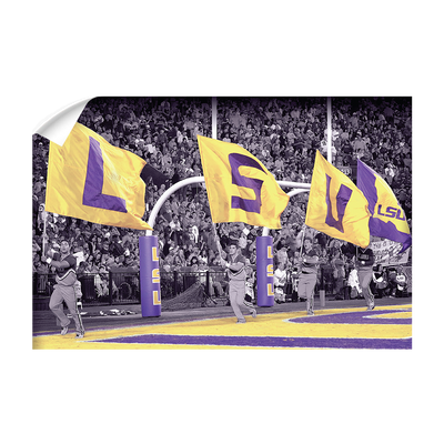 LSU Tigers - LSU Touchdown Flags - College Wall Art #Wall Decal
