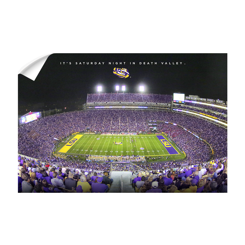 LSU TIGERS - It's Saturday Night in Death Valley - College Wall Art #Canvas