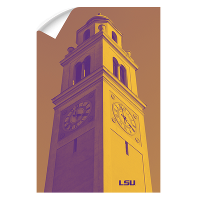 LSU Tigers - Memorial Tower Duotone - College Wall Art #Wall Decal