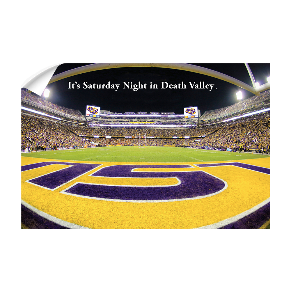LSU Tigers - It's Saturday Night in Death Valley End Zone - College Wall Art #Canvas