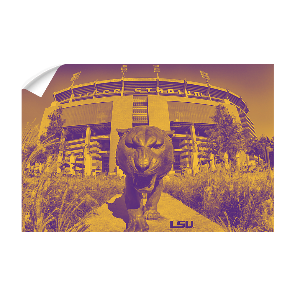 LSU Tigers - Tiger Stadium Duotone - College Wall Art #Canvas