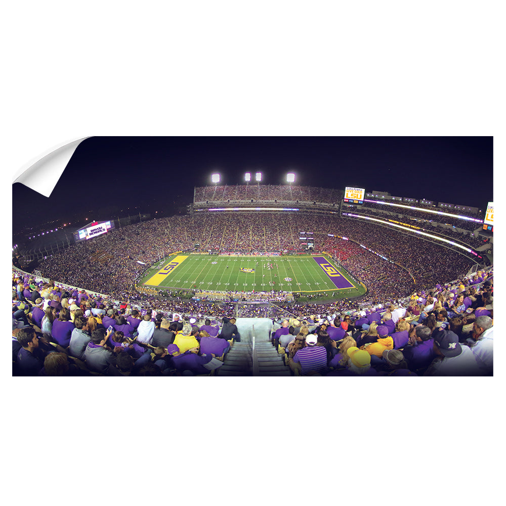 LSU Tigers - Love Purple Live Gold Stadium Pano - College Wall Art #Canvas