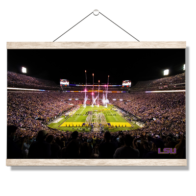 LSU Tigers - Saturday Night in Death Valley - College Wall Art #Hanging Canvas