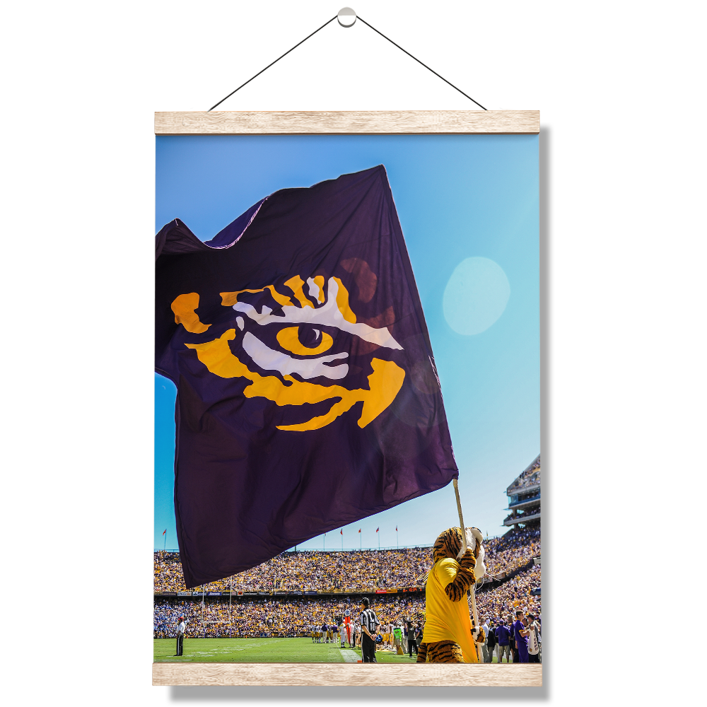 LSU Tigers - Tiger Flag - College Wall Art #Canvas