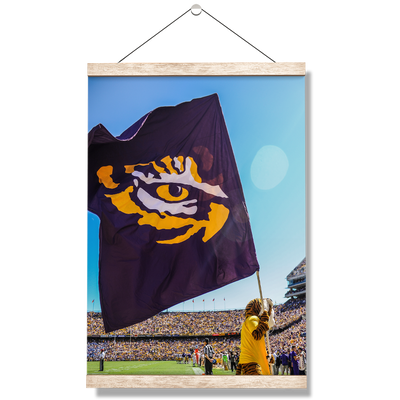 LSU Tigers - Tiger Flag - College Wall Art #Hanging Canvas