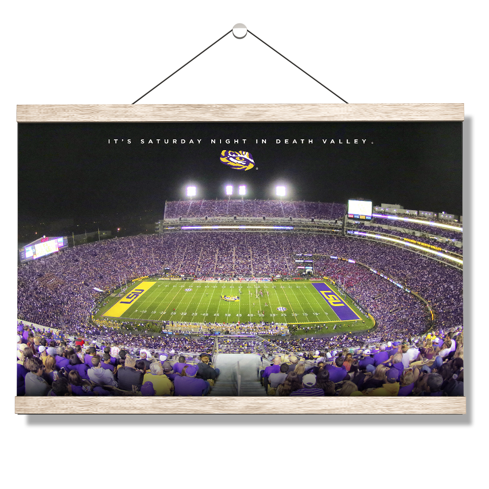 LSU TIGERS - It's Saturday Night in Death Valley - College Wall Art #Canvas