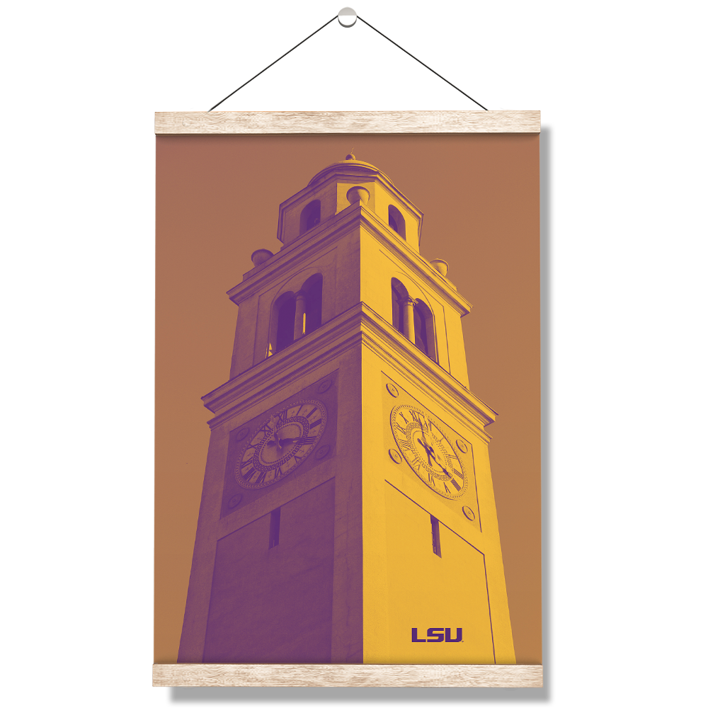 LSU Tigers - Memorial Tower Duotone - College Wall Art #Canvas