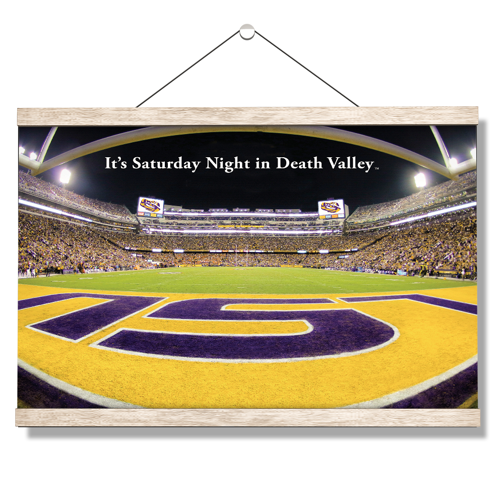 LSU Tigers - It's Saturday Night in Death Valley End Zone - College Wall Art #Canvas