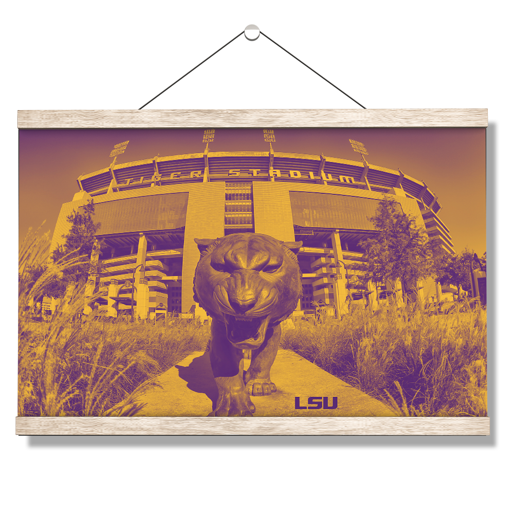 LSU Tigers - Tiger Stadium Duotone - College Wall Art #Canvas