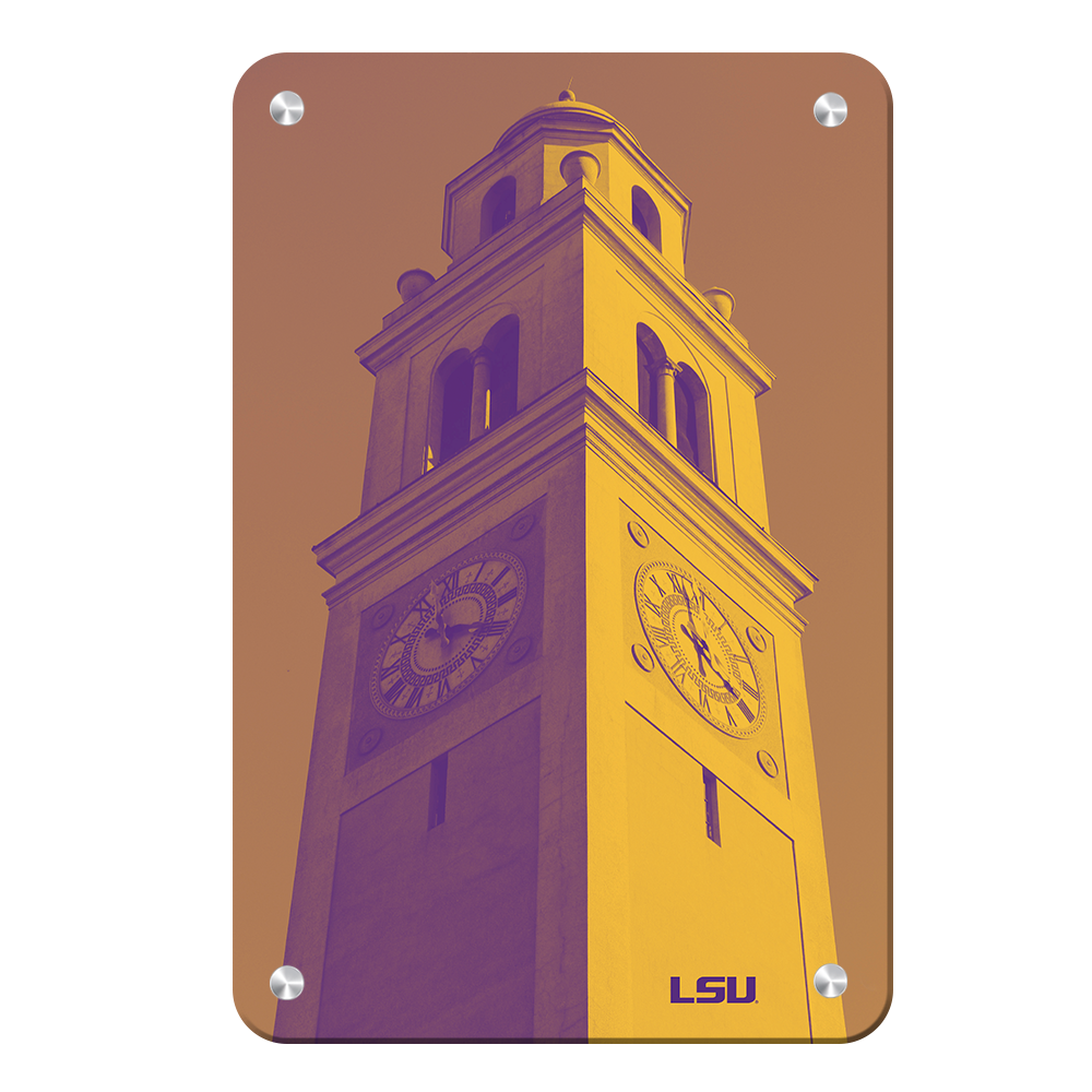 LSU Tigers - Memorial Tower Duotone - College Wall Art #Canvas