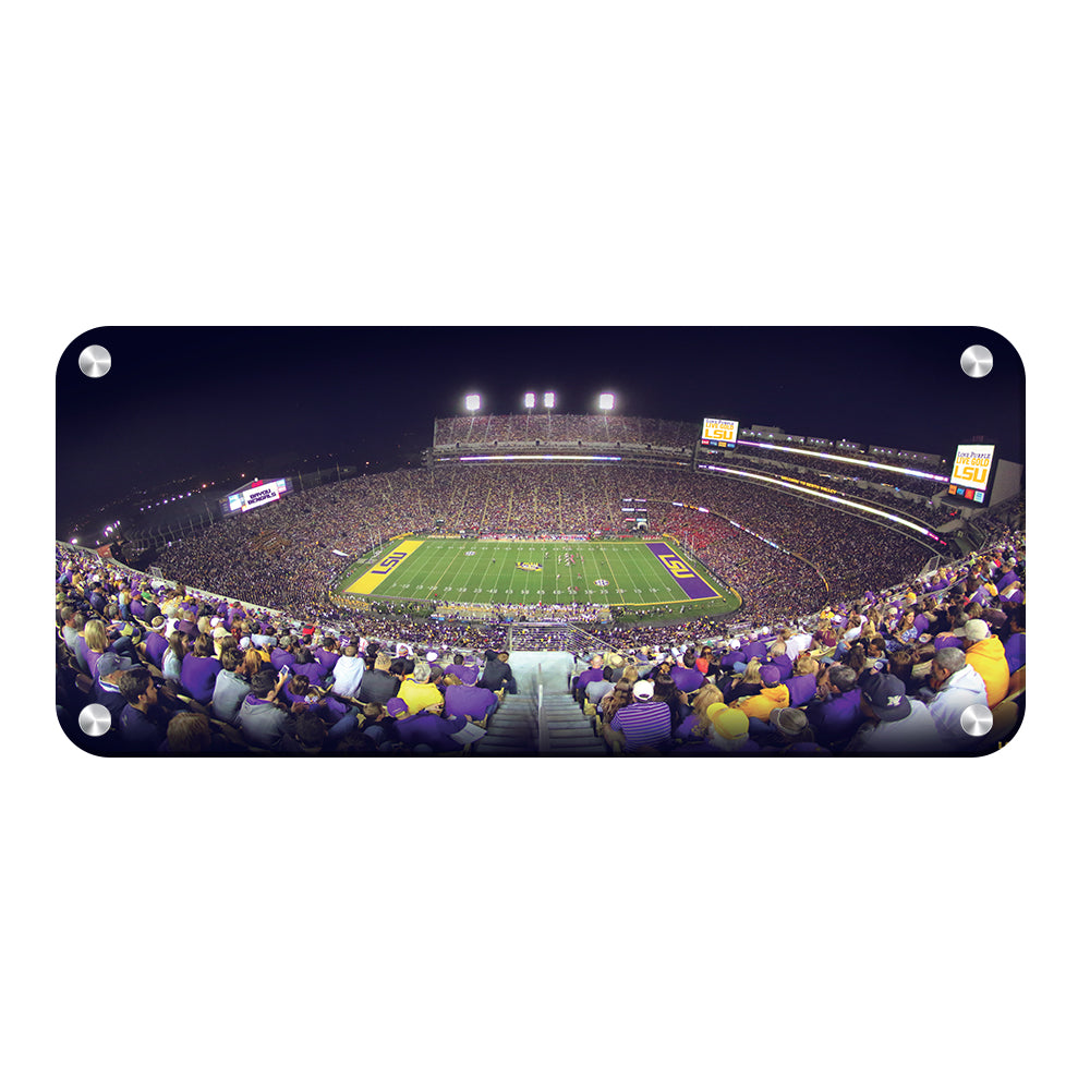 LSU Tigers - Love Purple Live Gold Stadium Pano - College Wall Art #Canvas