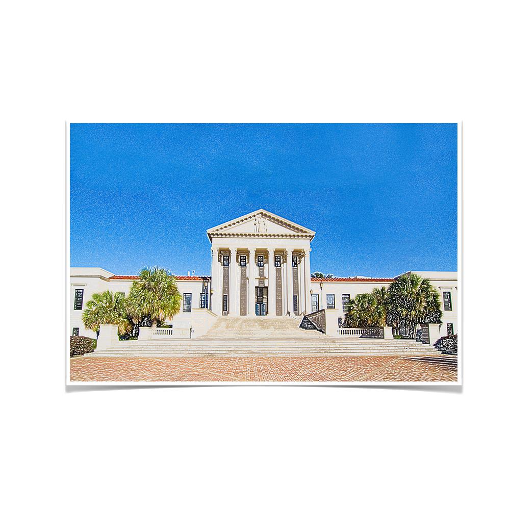 LSU Tigers - Paul M. Hebert Law Center Sketch - College Wall Art #Canvas