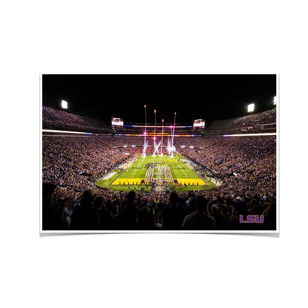 LSU Tigers - Saturday Night in Death Valley - College Wall Art #Canvas