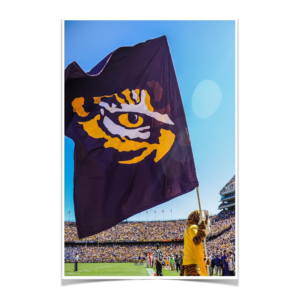 LSU Tigers - Tiger Flag - College Wall Art #Canvas
