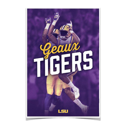 LSU Tigers - Geaux Tiger High Five - College Wall Art #Poster