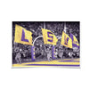 LSU Tigers - LSU Touchdown Flags - College Wall Art #Poster