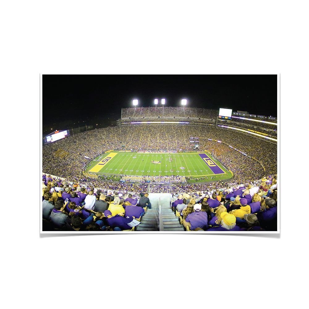 LSU TIGERS - Tiger Stadium View - College Wall Art #Canvas