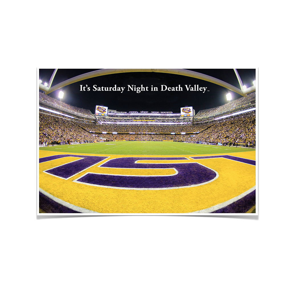 LSU Tigers - It's Saturday Night in Death Valley End Zone - College Wall Art #Canvas