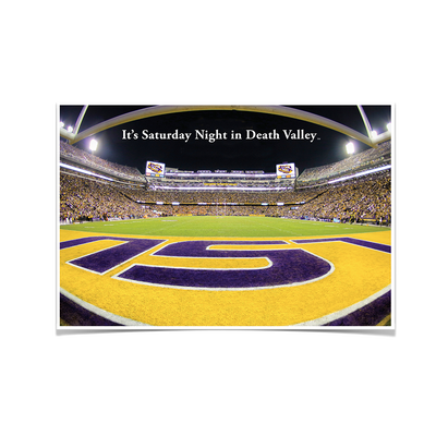 LSU Tigers - It's Saturday Night in Death Valley End Zone - College Wall Art #Poster