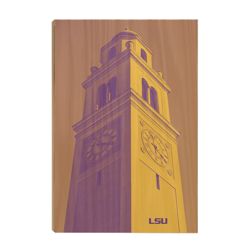 LSU Tigers - Memorial Tower Duotone - College Wall Art #Canvas