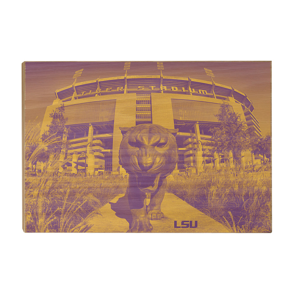 LSU Tigers - Tiger Stadium Duotone - College Wall Art #Canvas