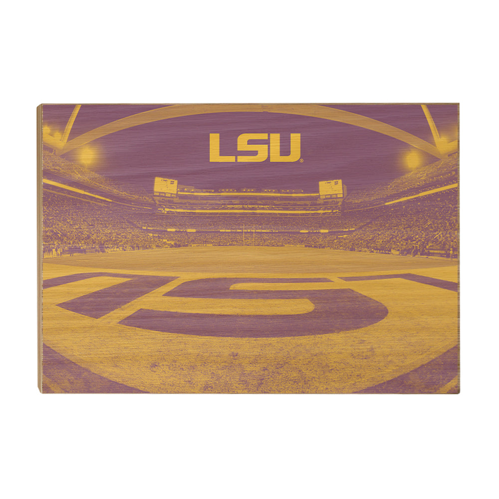 LSU Tigers - Tiger Stadium End Zone Duotone - College Wall Art #Canvas