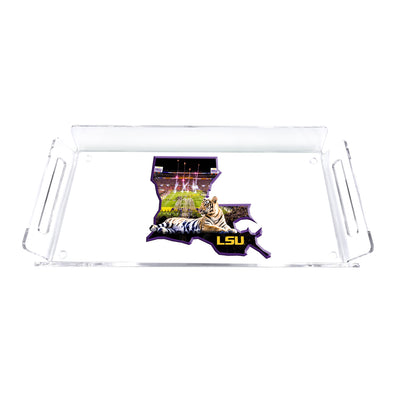 LSU Tigers - Mike VII's State Decorative Tray