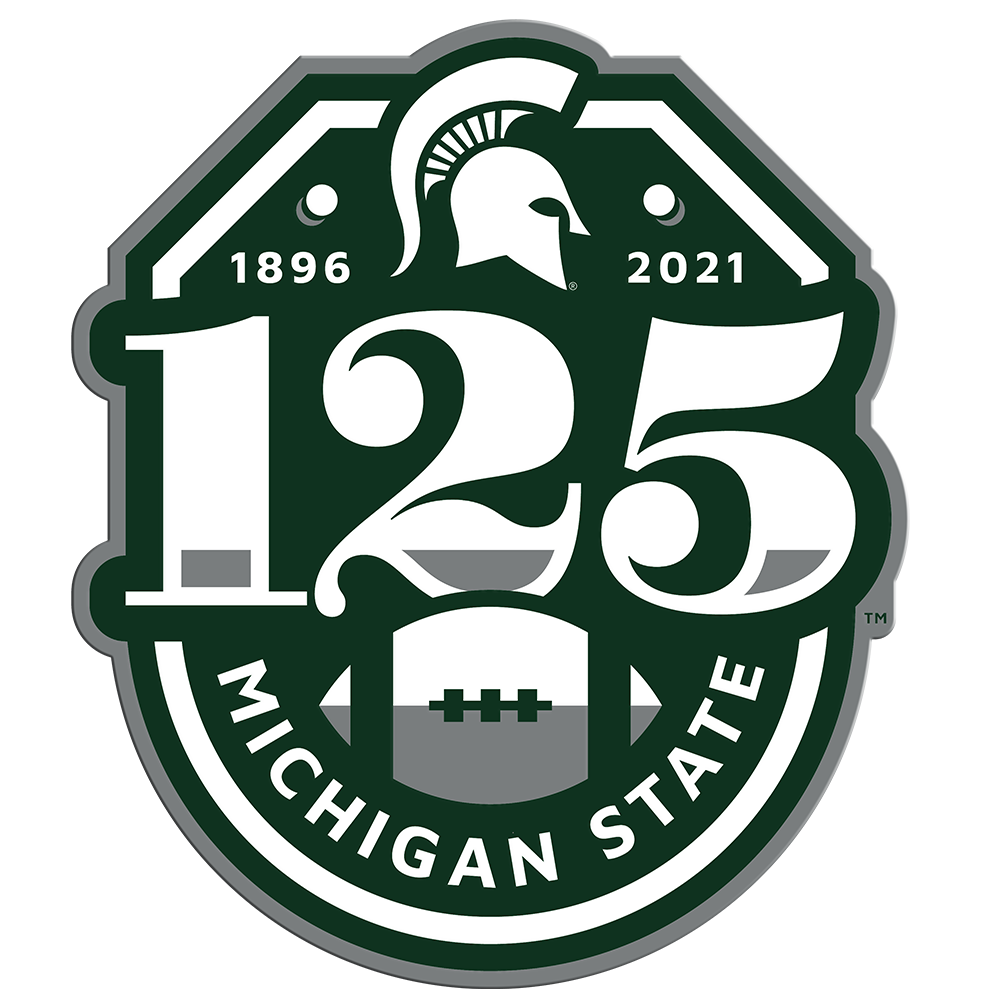 Michigan State Spartans - Michigan State 125th Year of Football Single Layer Dimensional