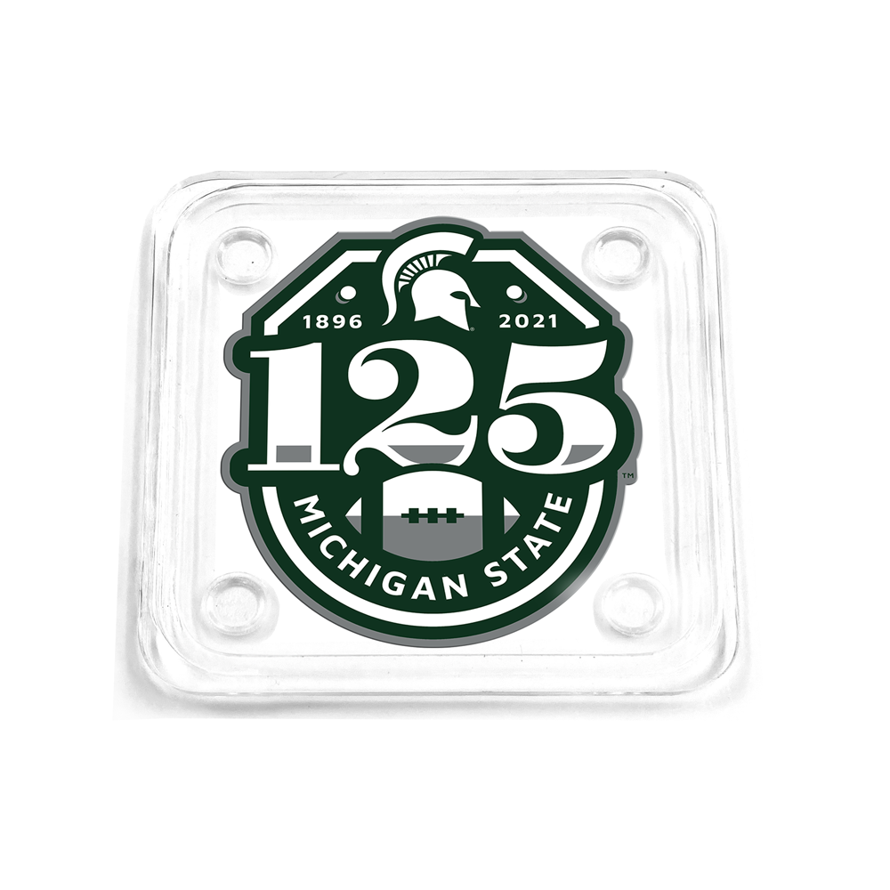 Michigan State Spartans - Michigan State 125th Year of Football Drink Coaster