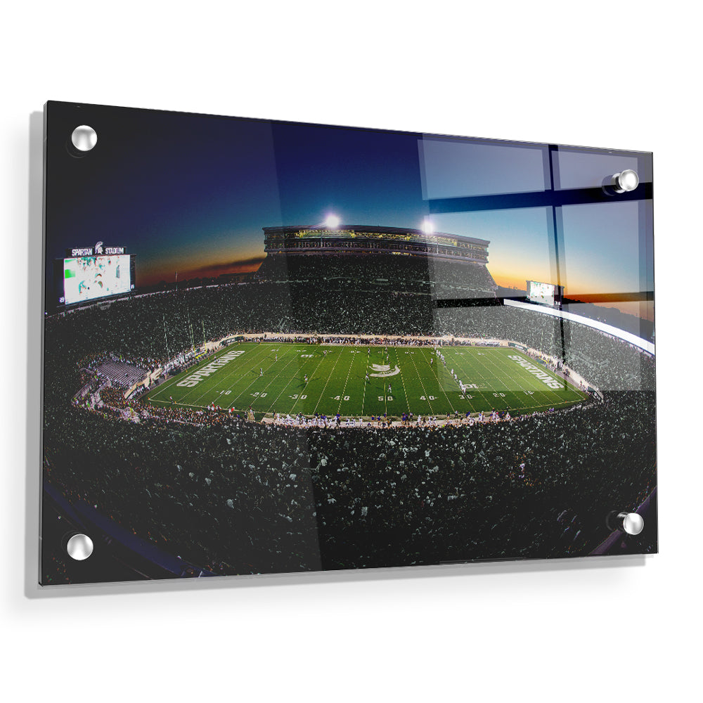 Michigan State - Spartans Sunset - College Wall Art #Canvas