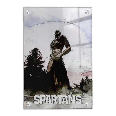 Michigan State - Spartans Watercolor - College Wall Art #Acrylic