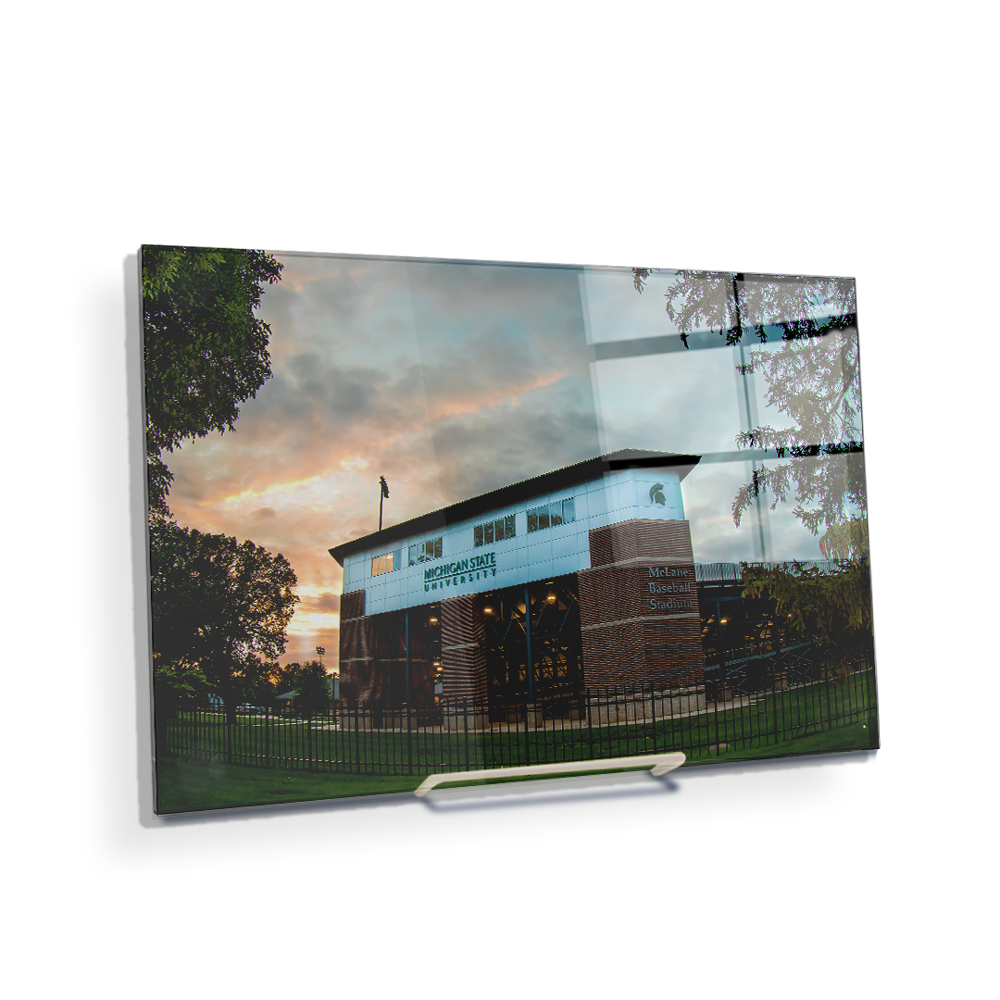 Michigan State - McLane Baseball Stadium Sunset - College Wall Art #Canvas