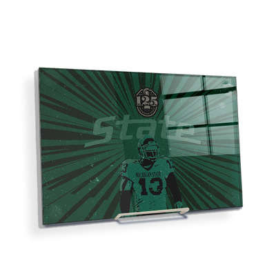 Michigan State Spartans - Retro State Football 125 Years - College Wall Art #Acrylic Mini