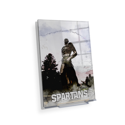 Michigan State - Spartans Watercolor - College Wall Art #Acrylic Mini