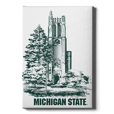 Michigan State - Beaumont Sketch - College Wall Art #Canvas