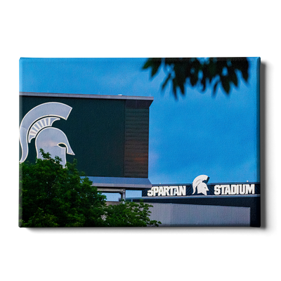 Michigan State - Spartan Stadium Lights - College Wall Art #Canvas