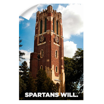 Michigan State - Beaumont Tower Spartans Will - College Wall Art #Wall Decal