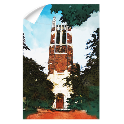 Michigan State - Beaumont Tower Watercolor - College Wall Art #Wall Decal