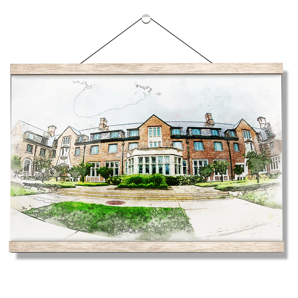Michigan State -  Lowden Watercolor - College Wall Art #Canvas
