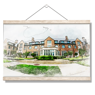 Michigan State - Lowden Watercolor - College Wall Art #Hanging Canvas