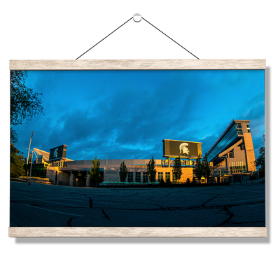 Michigan State - Golden Hour at Spartan Stadium - College Wall Art #Hanging Canvas