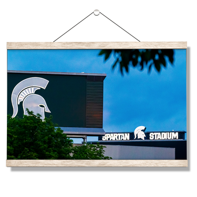 Michigan State - Spartan Stadium Lights - College Wall Art #Hanging Canvas